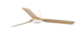 Ventilador Punt Tub M FARO Blanco Madera - sin luz. 130cm.Ø