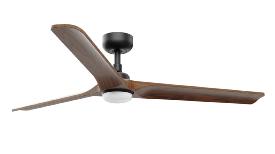 Ventilador Heywood L FARO Negro con luz LED 132cm.Ø