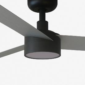 Ventilador Cruiser L FARO Negro Aluminio - Luz LED - Ø132cm. 