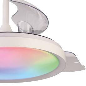 Ventilador Siberia Mantra - Blanco RGB Motor DC Luz LED Ø51-106cm.