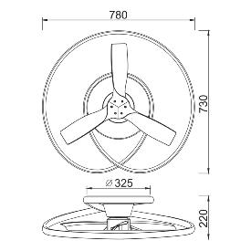 Ventilador Ocean Mantra - Blanco Motor DC Luz LED Ø73cm.