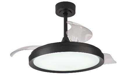 Ventilador Mistral Mantra - Negro Motor DC Luz LED Ø51-106cm.