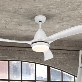 Ventilador Aspas Schuller - Blanco Dimable Motor DC LED Ø132cm