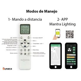 Ventilador de exterior Brisa Mantra - Blanco DC LED Ø177cm.