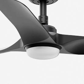 Ventilador Hey FARO Negro con luz LED 90cm.Ø