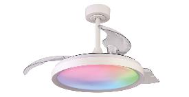 Ventilador Siberia Mantra - Blanco RGB Motor DC Luz LED Ø51-106cm.