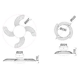 Ventilador Aloha Mantra - Blanco Madera Motor DC Luz LED Ø52-90cm.