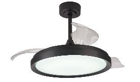 Ventilador Mistral Mantra - Negro Motor DC Luz LED Ø51-106cm.