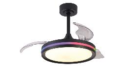 Ventilador North Mini Mantra - Negro RGB Motor DC Luz LED Ø43-91cm.