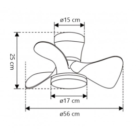 Ventilador Siux Blanco Alemar - Motor DC Ø56cm.