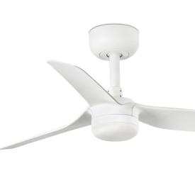 Ventilador Punt Mini FARO Blanco con luz LED 90cm.Ø