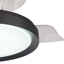 Ventilador Mistral Mini Mantra - Negro Motor DC Luz LED Ø45-91cm.