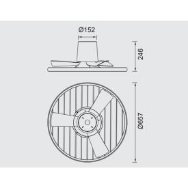 Ventilador Soho Mantra - Negro Motor DC Luz LED Ø66cm