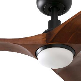 Ventilador Heywood FARO Negro con luz LED 90cm.Ø