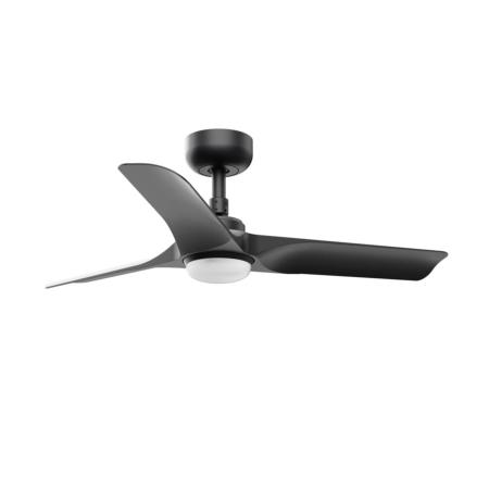 Ventilador Hey FARO Negro con luz LED 90cm.Ø