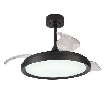 Ventilador Mistral Mantra - Negro Motor DC Luz LED Ø51-106cm.