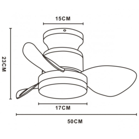 Ventilador Salento Blanco Alemar - Motor DC Ø50cm.