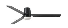 Ventilador Punt Tub M FARO Negro - Luz LED 130cm.Ø