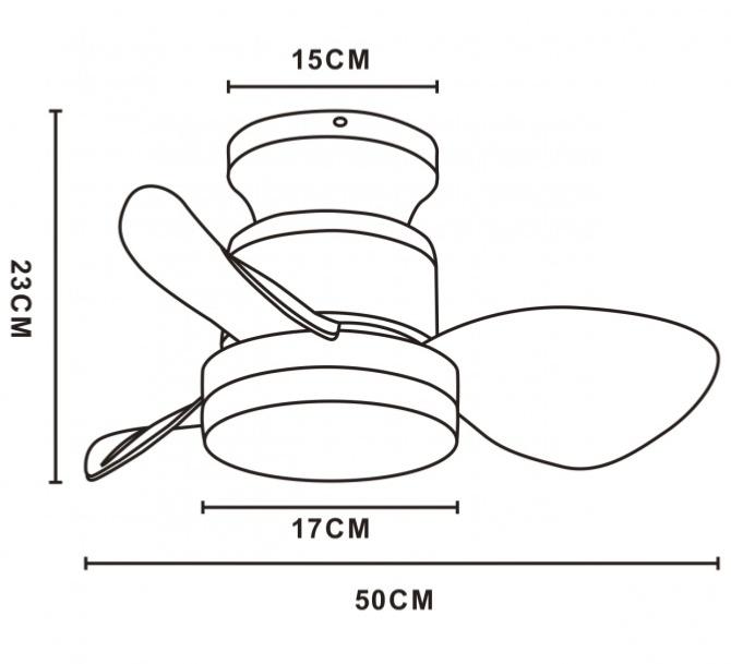 ventilador de techo Salento Alemar - Medidas